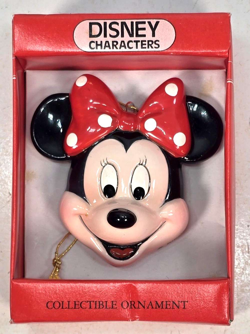 Schmid Disney Characters Minnie Mouse Ceramic Face Collectible Ornament 253504